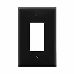 1-Gang Over-Size Wall Plate, Decora/GFCI, Black