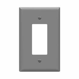 1-Gang Over-Size Wall Plate, Decora/GFCI, Gray
