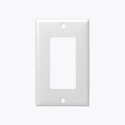 White 1-Gang Over-Size Decorator/GFCI Plastic Wall plates