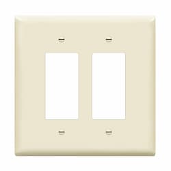 2-Gang Over-Size Wall Plate, Decora/GFCI, Light Almond