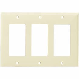 Enerlites Light Almond 3-Gang Decorator/GFCI Plastic Wall plates