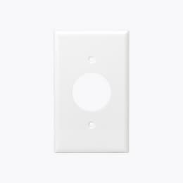 1-Gang Standard Wall Plate, 1.406-in Hole, Ivory