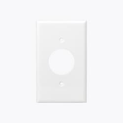 White 1-Gang Single Receptacle Straight Blade Plastic Wall Plate