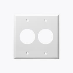 2-Gang Standard Wall Plate, 1.406-in Hole, Ivory