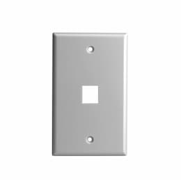 White Colored 1-Gang 1-Port Multimedia Face Plates