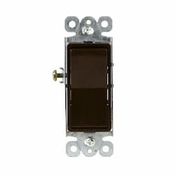 Brown Residential Grade AC Quiet Single Pole 15A Decorator Switch