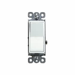 Enerlites White Residential Grade AC Quiet Decorator Three-Way Paddle Switch 