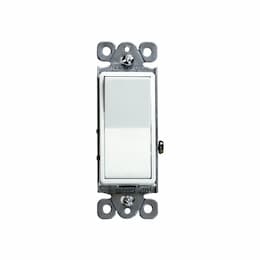 White Residential Grade AC Quiet Decorator Three-Way Paddle Switch 