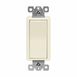 15A Residential Grade Decora Switch, 4-Way, 120V-277V, Light Almond