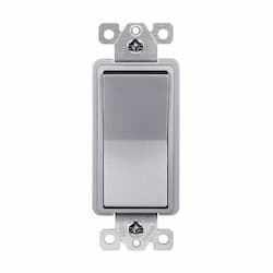 15A Residential Grade Decora Switch, 4-Way, 120V-277V, Silver