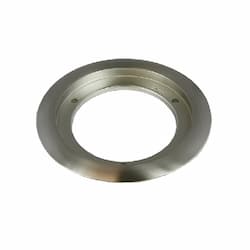 Nickle-Plated Brass 5.25" Dia Round Flange Receptacle Plate