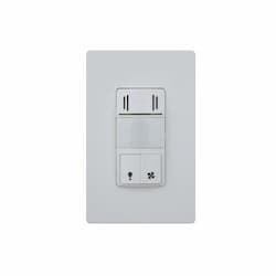 Wall Switch Cover for Motion & Humidity Sensor, White