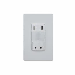 Wall Switch Cover for Motion & Humidity Sensor, White