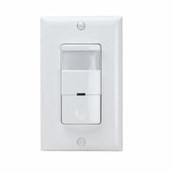 Single Pole PIR Occupancy Sensor w/ Built-in Night Light, White