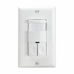 Enerlites White Commercial Grade In-Wall Bi-Level Occupancy/Vacancy Sensor