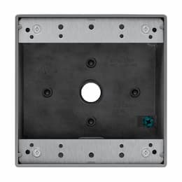 2-Gang Weatherproof Box w/ (3) 1/2-in Holes, Gray