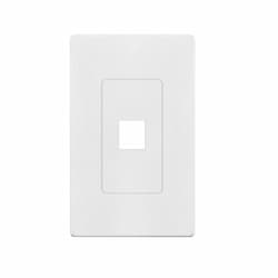 1-Gang 1-Port Decorator Keystone Wall Plate, Screwless, Polycarbonate