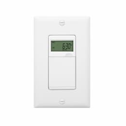 7-Day Digital In-Wall Timer Switch, 15A, 120V, White