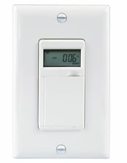White 7-Day Digital In-Wall Programmable Timer Switch