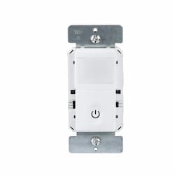 White Single Pole Neutral Wire Occupancy Sensor Switch 