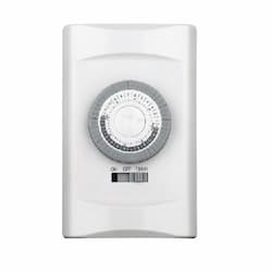 Enerlites White Single Pole 24 Hours Mechanical In-Wall Timer