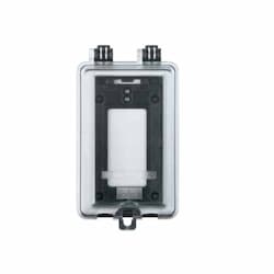 Clear 1-Gang Duplex Toggle & GFCI Weatherproof Cover