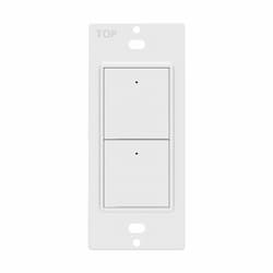 Low Voltage Switch w/ LED, 2-Button, 24V, White