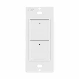 Low Voltage Switch w/ LED, 2-Button, 24V, White