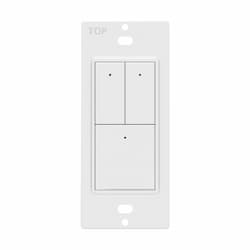 Low Voltage Switch w/ LED, 3-Button, 24V, White