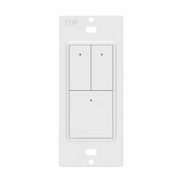 Low Voltage Switch w/ LED, 3-Button, 24V, White