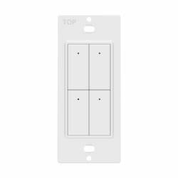 Low Voltage Switch w/ LED, 4-Button, 24V, White