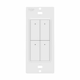 Low Voltage Switch w/ LED, 4-Button, 24V, White