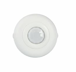 White Line Voltage PIR Occupancy Ceiling Mount Sensor with 4ft Lead Cable