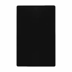 1-Gang Standard Wall Plate, Blank, Screwless, Black