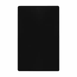 1-Gang Standard Wall Plate, Blank, Screwless, Black