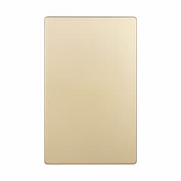 1-Gang Standard Wall Plate, Blank, Screwless, Gold