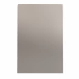 1-Gang Standard Wall Plate, Blank, Screwless, Nickel