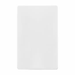 1-Gang Standard Wall Plate, Blank, Screwless, White