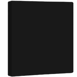 2-Gang Standard Wall Plate, Blank, Screwless, Black