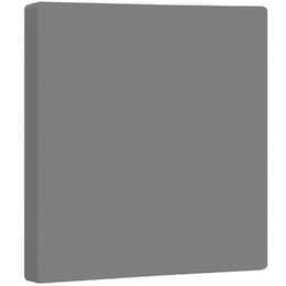 2-Gang Standard Wall Plate, Blank, Screwless, Gray