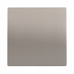 2-Gang Standard Wall Plate, Blank, Screwless, Nickel