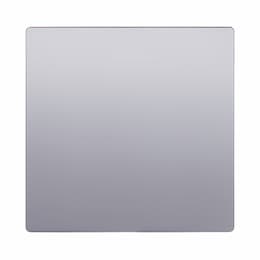 2-Gang Standard Wall Plate, Blank, Screwless, Silver