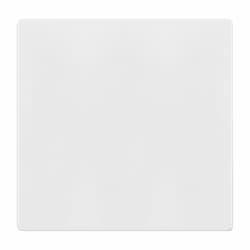 2-Gang Standard Wall Plate, Blank, Screwless, White