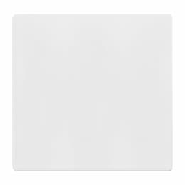 2-Gang Standard Wall Plate, Blank, Screwless, White