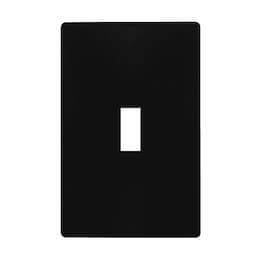 1-Gang Standard Antimicrobial Wall Plate, Toggle, Screwless, Black