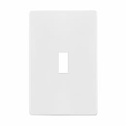 1-Gang Standard Antimicrobial Wall Plate, Toggle, Screwless, White