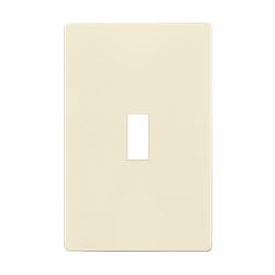 1-Gang Standard Wall Plate, Toggle, Screwless, Light Almond