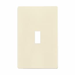 1-Gang Standard Wall Plate, Toggle, Screwless, Light Almond