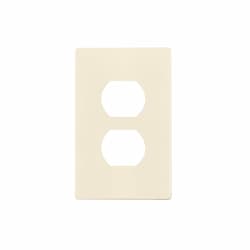 1-Gang Standard Wall Plate, Duplex, Screwless, Light Almond