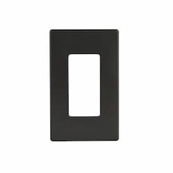 1-Gang Decorator Wall Plate, Screwless, Polycarbonate, Dark Bronze